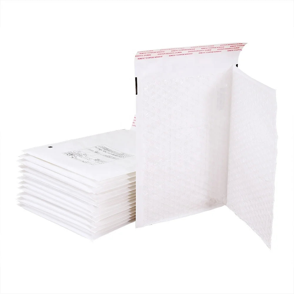 Ready to Ship Blue Poly Bubble Mailer White Envelope Package for Mailing Socks Shoes Fur