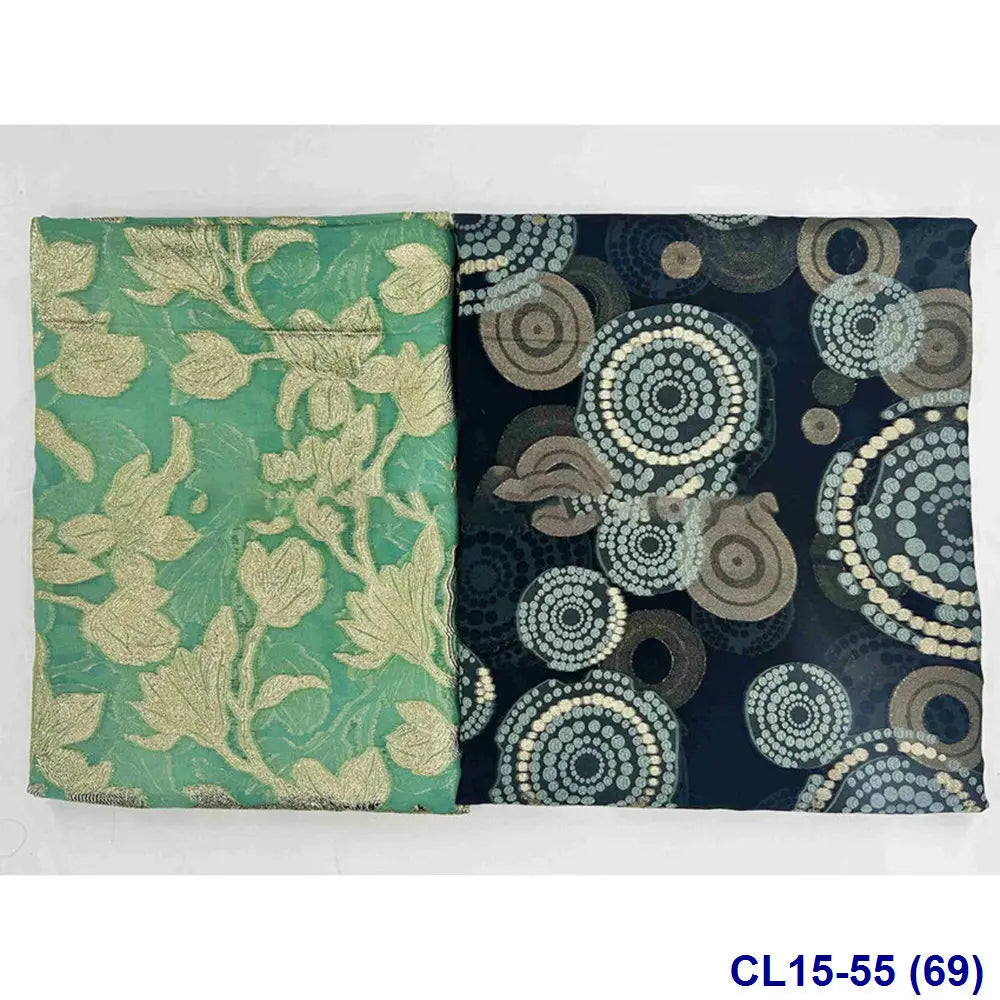 Lisami RTS Luxury Silk Fabric Elegant Multi-Color 3D Metallic Handcut for Dresses Weddings and Curtains
