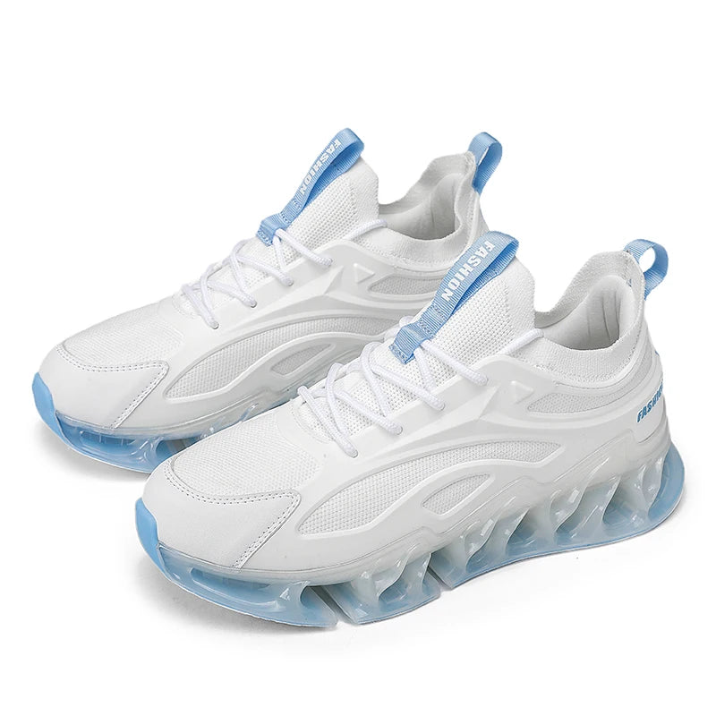 Custom Logo Men Fashion Sneakers Height Increasing Fly Knitting Blade Running Trainers Sneakers Walking Sports Men Shoes