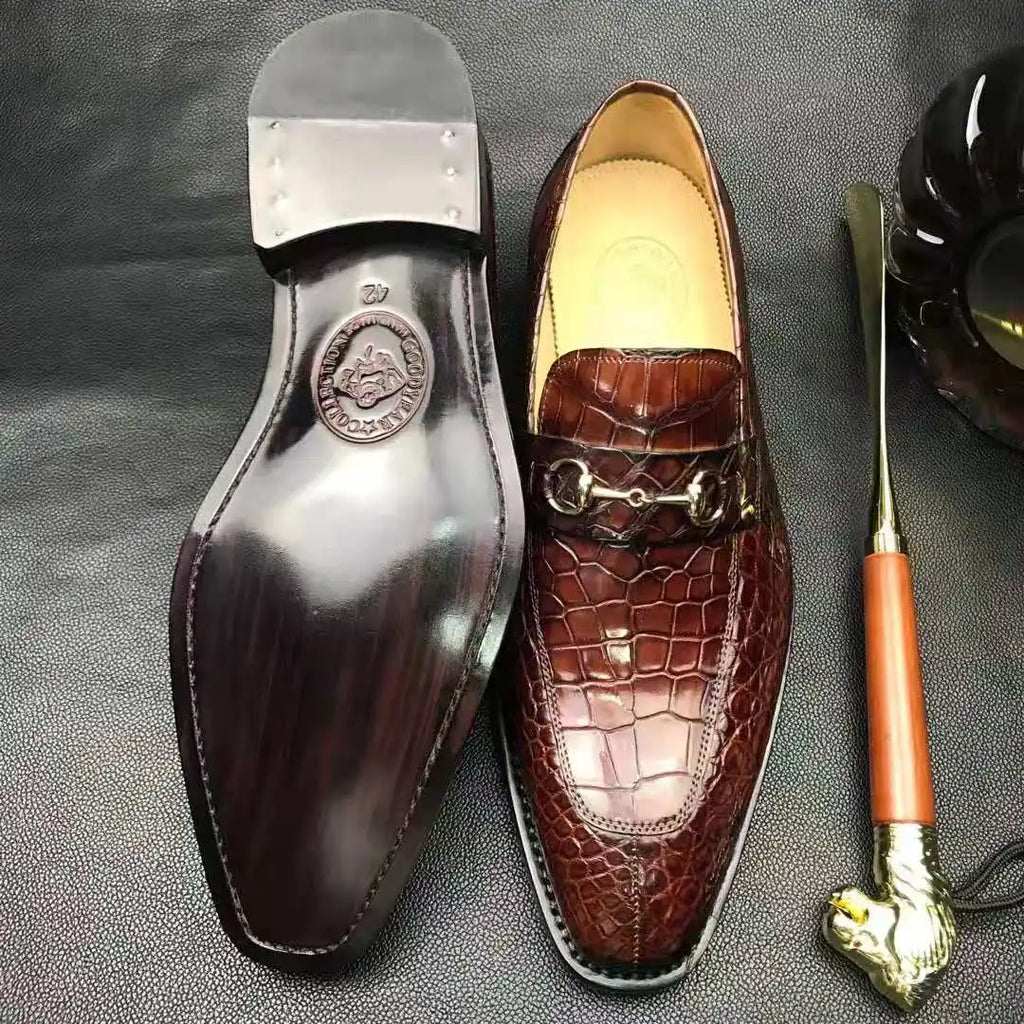 Goodyear Luxury Loafer Men Shoes High Quality New Arrivals Genuine Crocodile Leather Shoes Men alligator Custom Men's Shoes