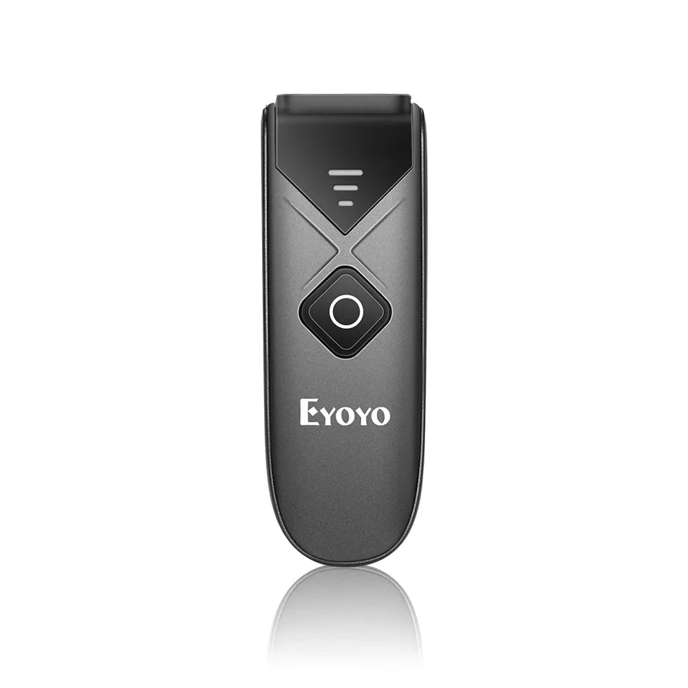 Eyoyo handheld 2D barcode scanner, front view with central scan button