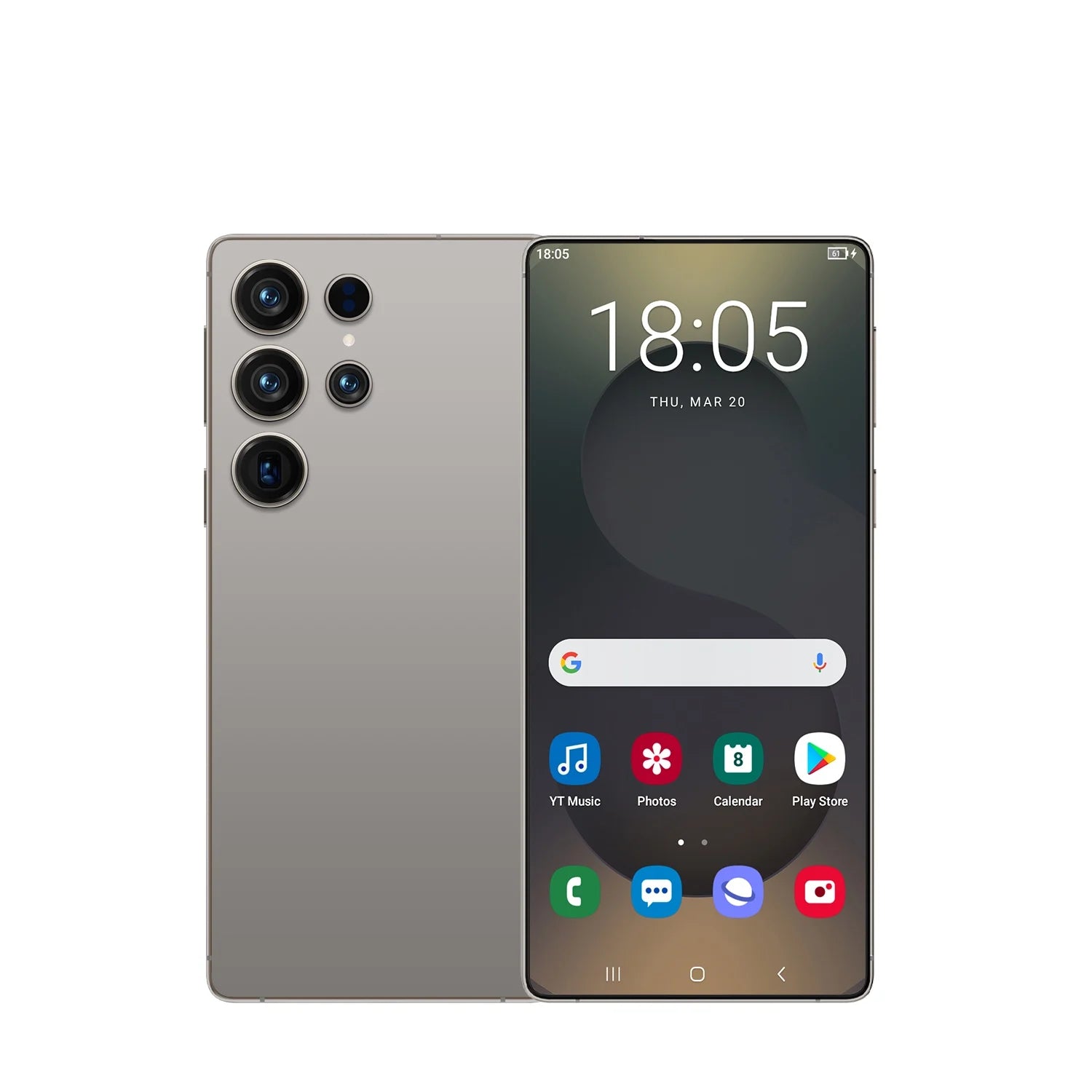 Unlocked 5G Smartphone, 16GB RAM, 1TB Storage, 6.9 Inch AMOLED Display Gray 16g Tidesmit
