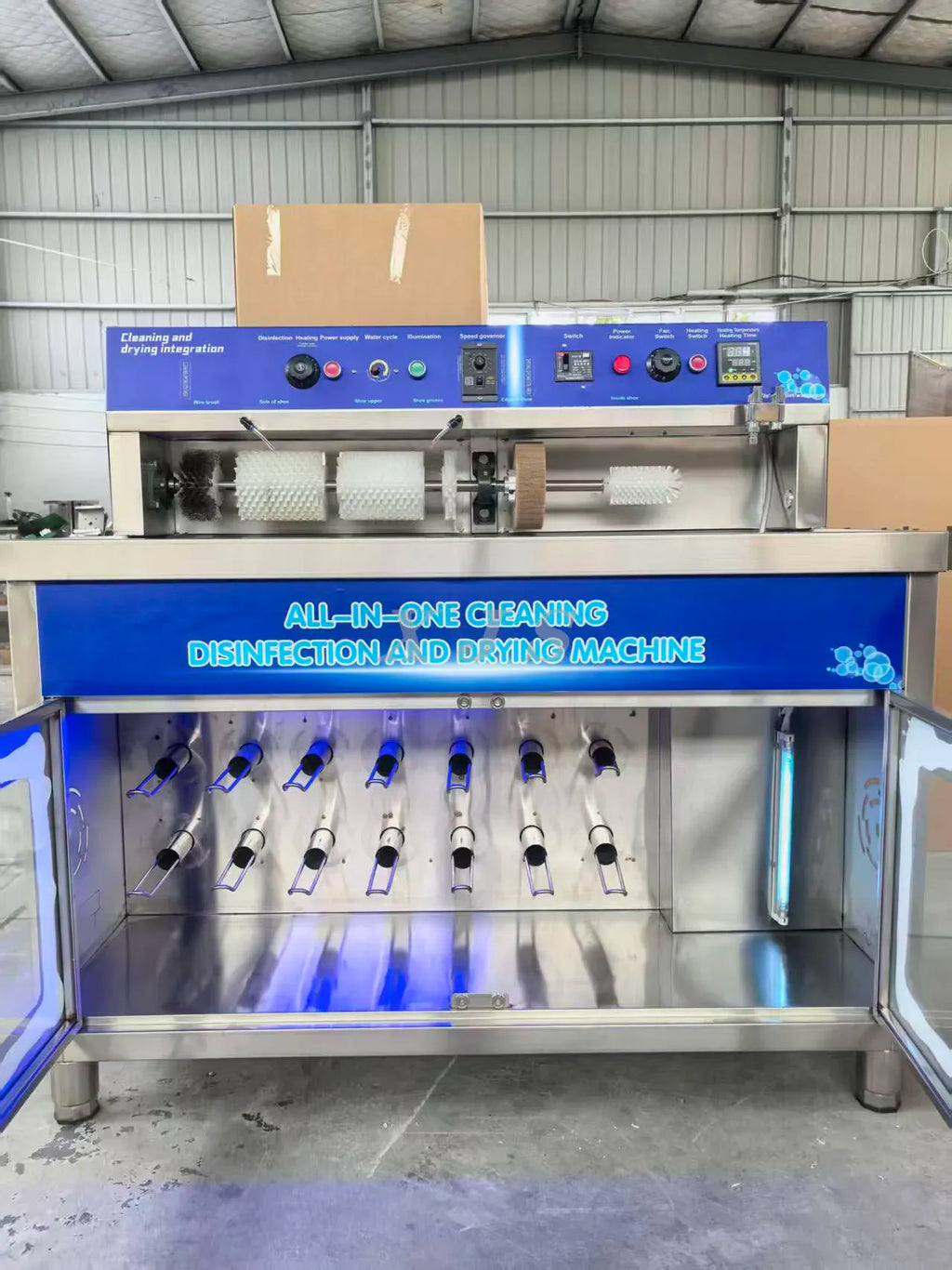 Commercial Shoe Washer Dryer Combo with UV Sterilization