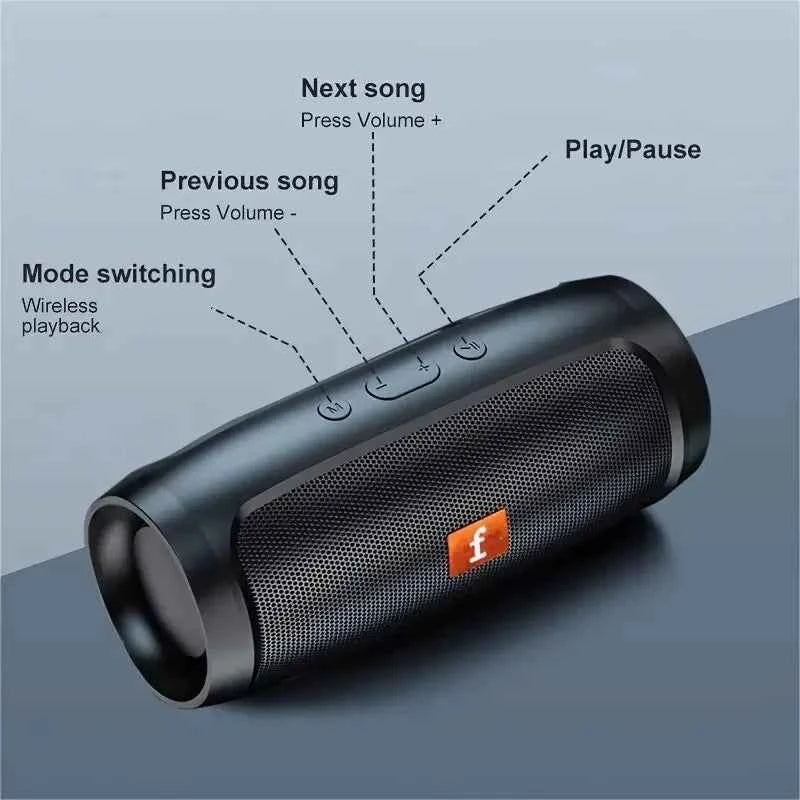 Portable for Bt Speaker Heavy Bass Column Stereo HiFi Soundbar Subwoofer Supports AUX TF Card FM Home Party Outdoor My Store