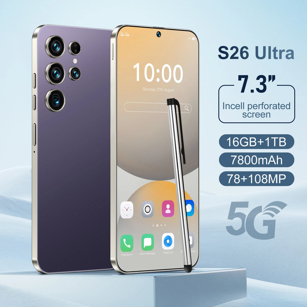 5G Smartphone 16GB RAM 1TB Storage - 7.3-inch HD Display Unlocked Tidesmit