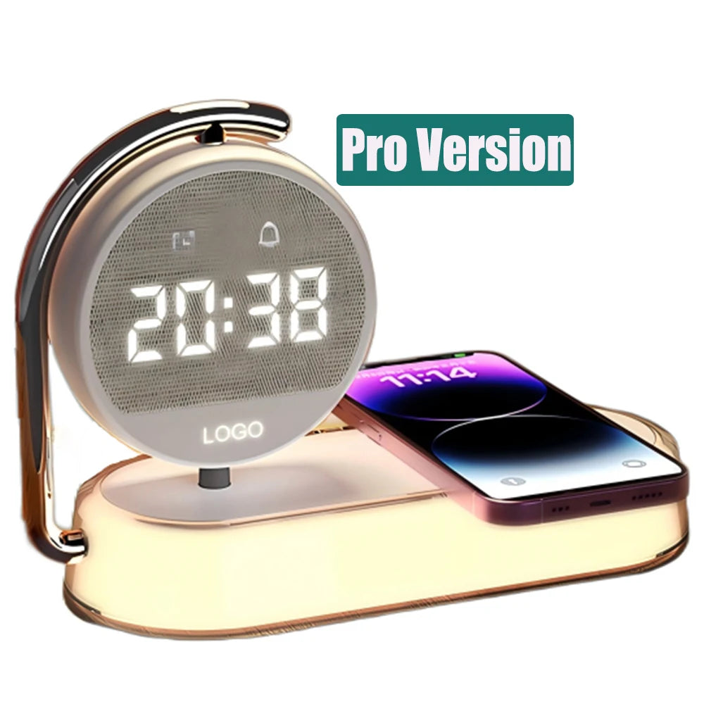Power bank charger-Newly Alarm Clock Mini Smart Portable 3 in 1 Multifunction Fast Portable Mobile Phone Wireless Chargers Tidesmit