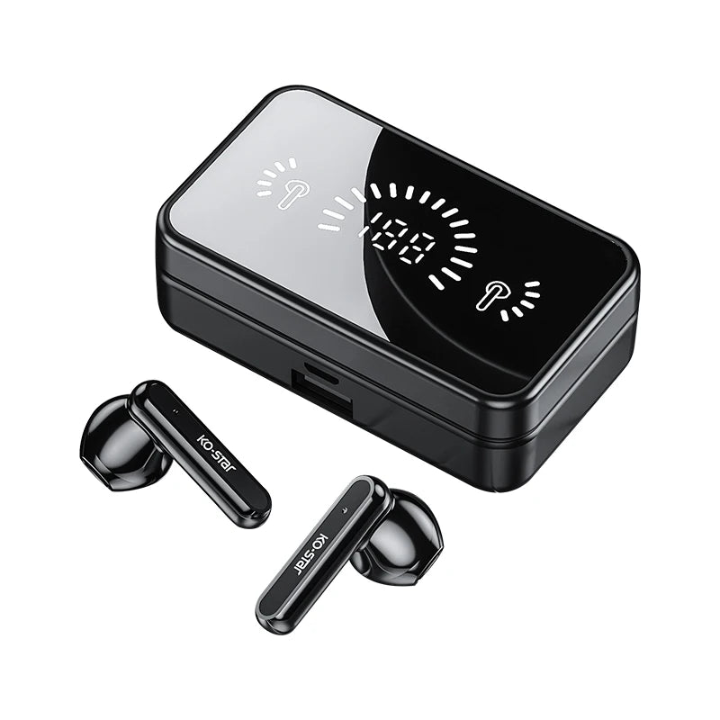 Earbuds bluetooth Wireless Long Battery Sports Earbuds Waterproof Heavy Bass Led Digital Display Gaming Earphones Tidesmit