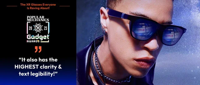 VITURE One XR/AR 3D Glasses Compatible Steam Deck/ROG Ally/Gaming Consoles/PC/Android Electrochromic Film Myopia Adjustments