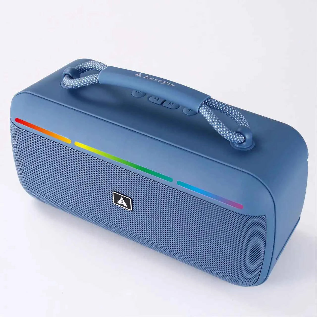 20W Boombox Portable Outdoor Speakers Wireless Music Player Subwoofer Home Gift Boss Speaker With FM Radio Blue-tooth OEM Solar Blue My Store