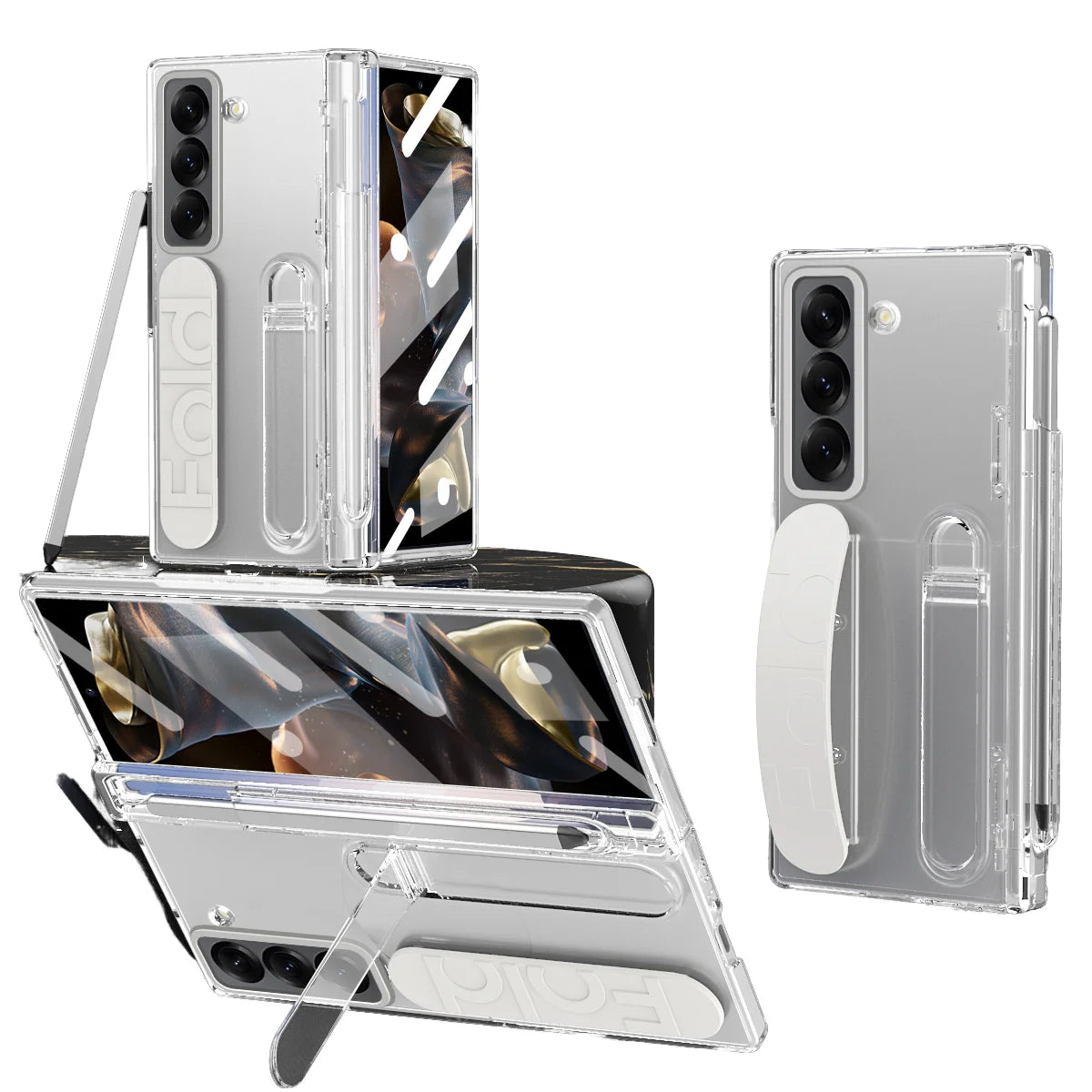 For Samsung for Galaxy Z Fold 6 Screen Protector Case with Tempered Glass Cover Mobile Phone Cases Product Type Tidesmit