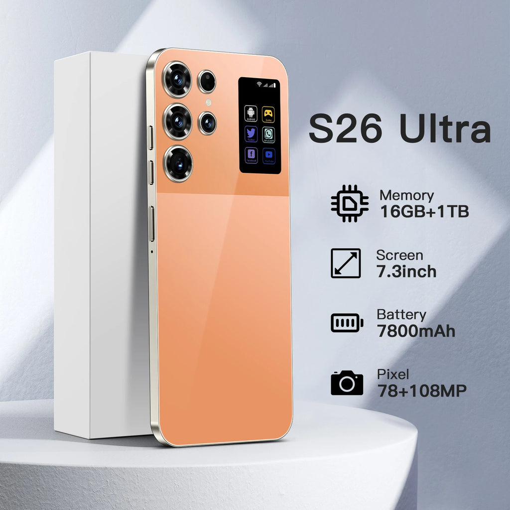 Global Version Mobile Phone S26 Ultra Supports 3G/4G/5G Dual SIM Android 14 16GB+1TB Smartphone for S26 Ultra - Tidesmit