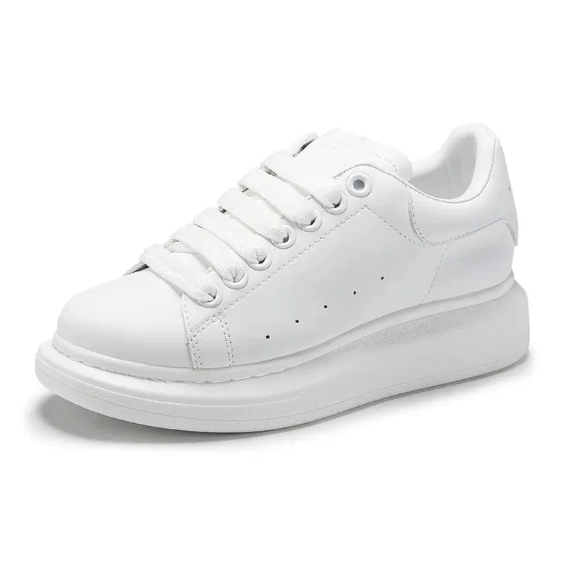 2023 Luxury White Shoes Brand Logo Custom Sneakers Male Female Vulcanize Shoes Thick Bottom Increased Vulcanized Shoes