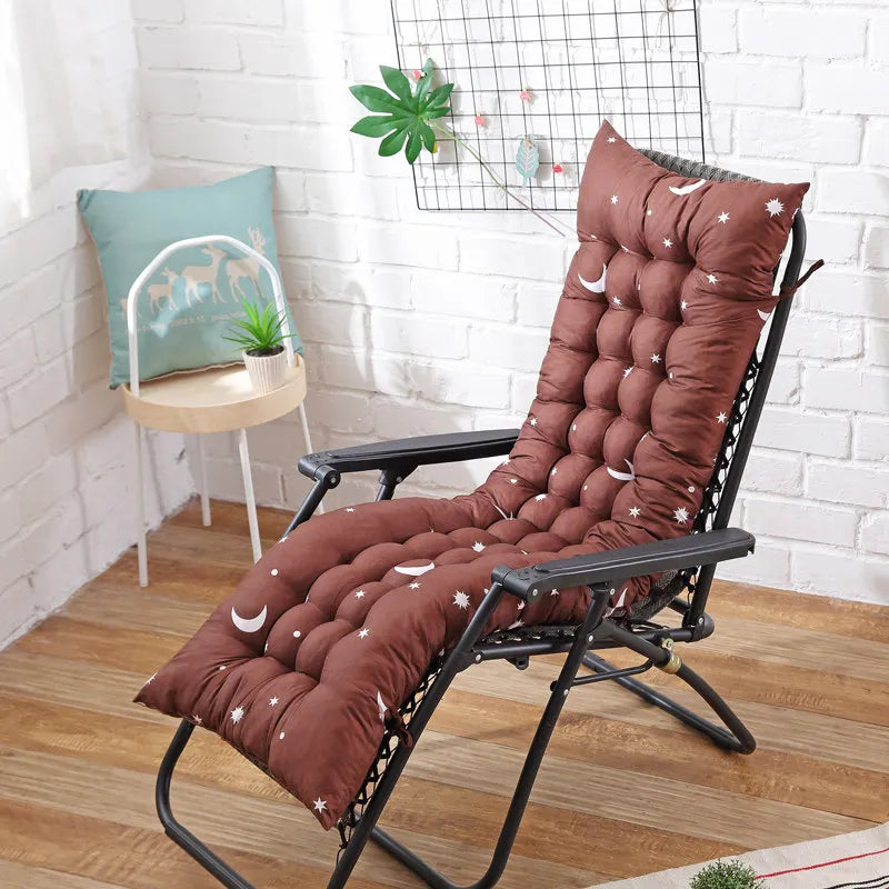 Solid Color Cushion Recliner Chair Cushion Thick Seat Cushion Rattan Chair Sofa Long Cushion Garden Chair Cushion Tatami Mat