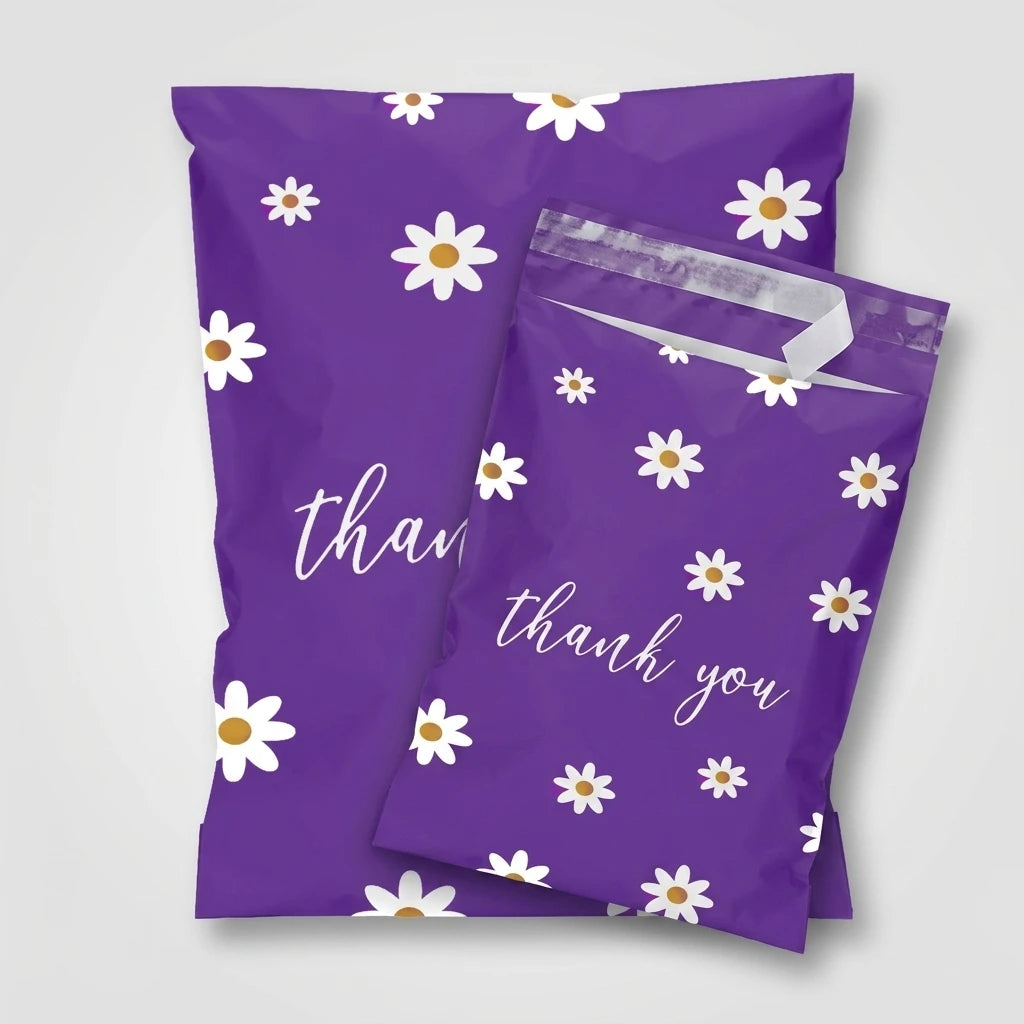 Explosion Proof Poly 3mil Thick Shipping Bags for Clothing Cute Mailing Envelopes Daisy Printed Poly Mailers Bulk Packaging