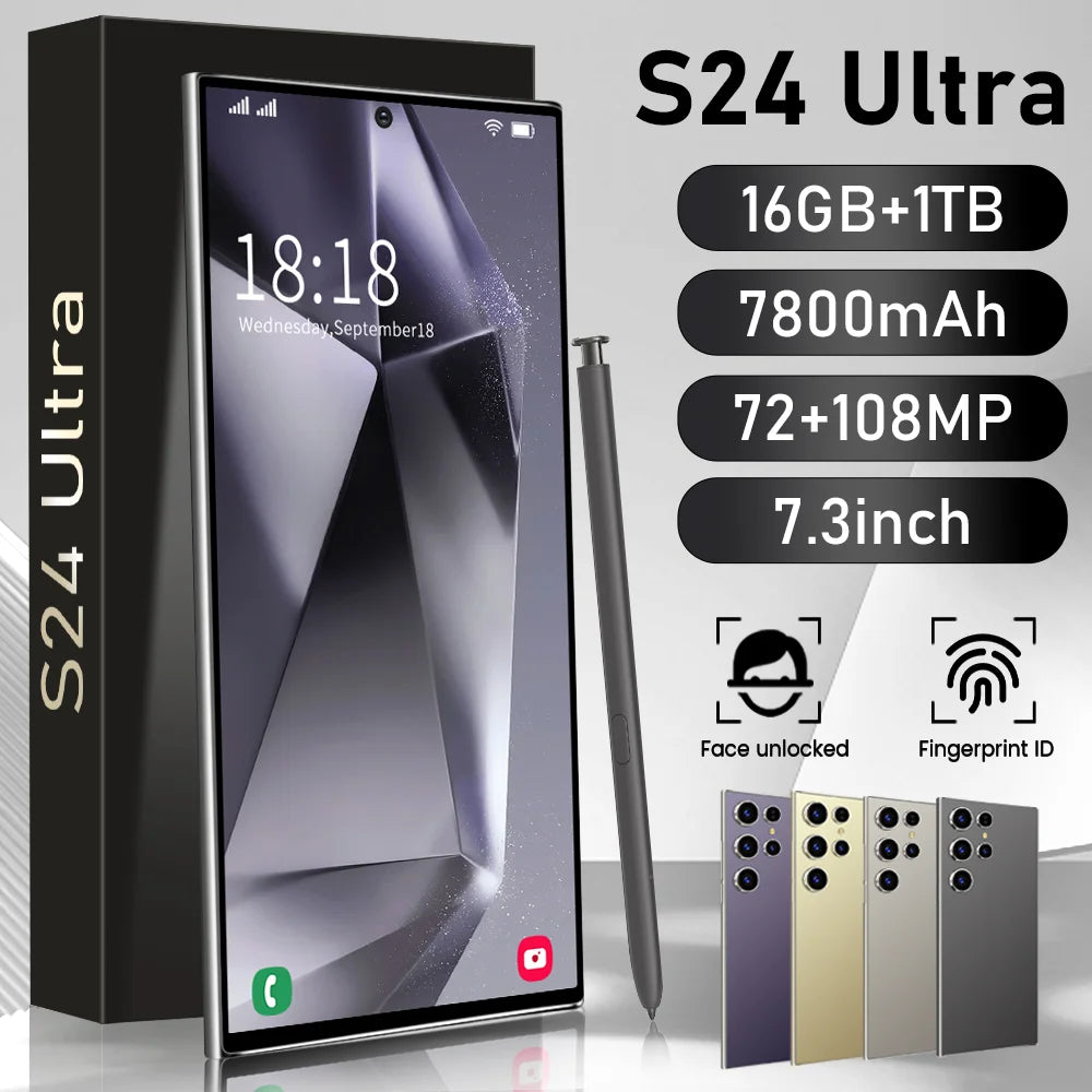 Tidesmit 5G Smartphone, 1TB Storage, 16GB RAM, 108MP Camera - Gold Tidesmit