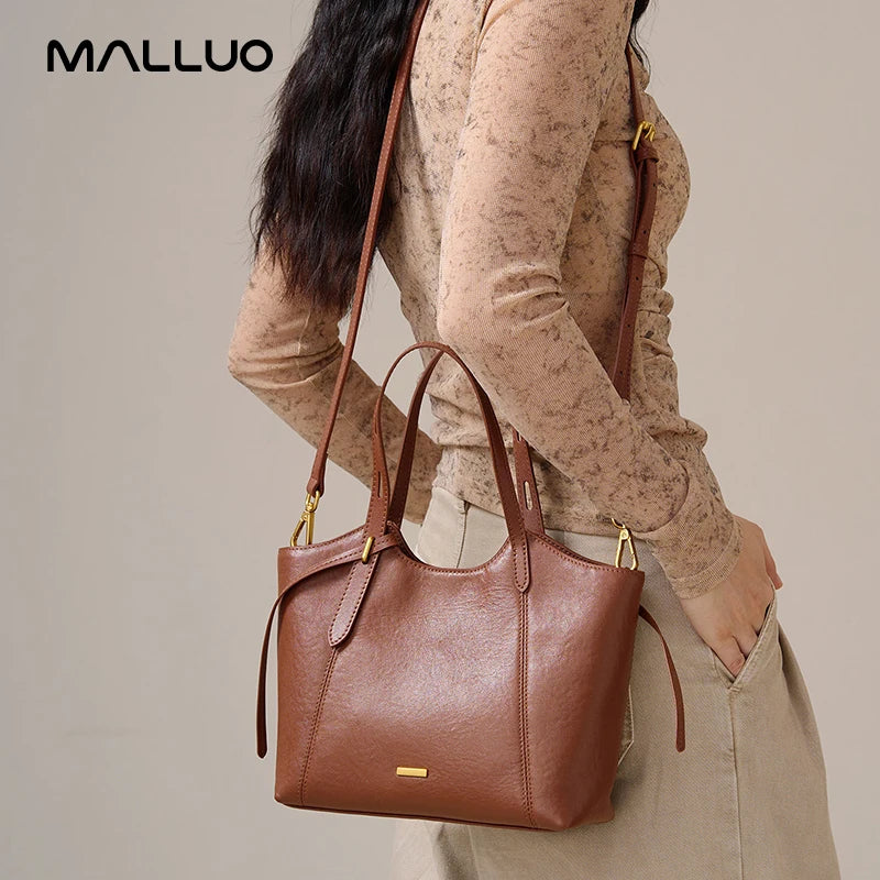 2026 New Luxury Retro Top Grain Tanned Cow Leather Ladies Armpit Bag Shoulder Crossbody Bag Genuine Leather Women's Handbags