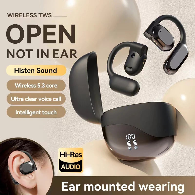 2024 New Arrival M62 OWS BT5.3 Hot Selling Low Latency Wireless Waterproof Bt Earphone With Power Display Gaming Earbuds Tidesmit