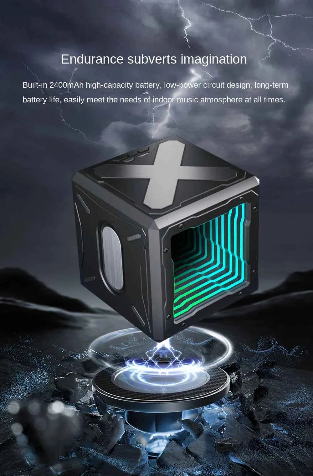 CJH New Mini Portable Wireless Bluetooth Speaker with HIFI Subwoofer, Outdoor Desktop Novelty Gift Small Speaker My Store