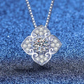 Platinum PT950 Moissanite CuteRomantic Necklace China-Chic Pendant GRS Certified Auspicious Cloud Collar Chain