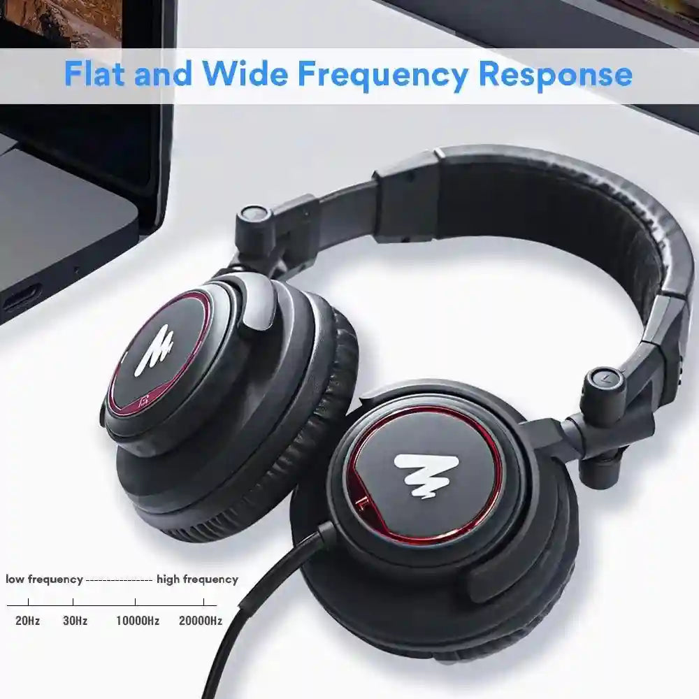 Studio Wireless Over-Ear Headphones with 50MM Drivers and Foldable Design Tidesmit