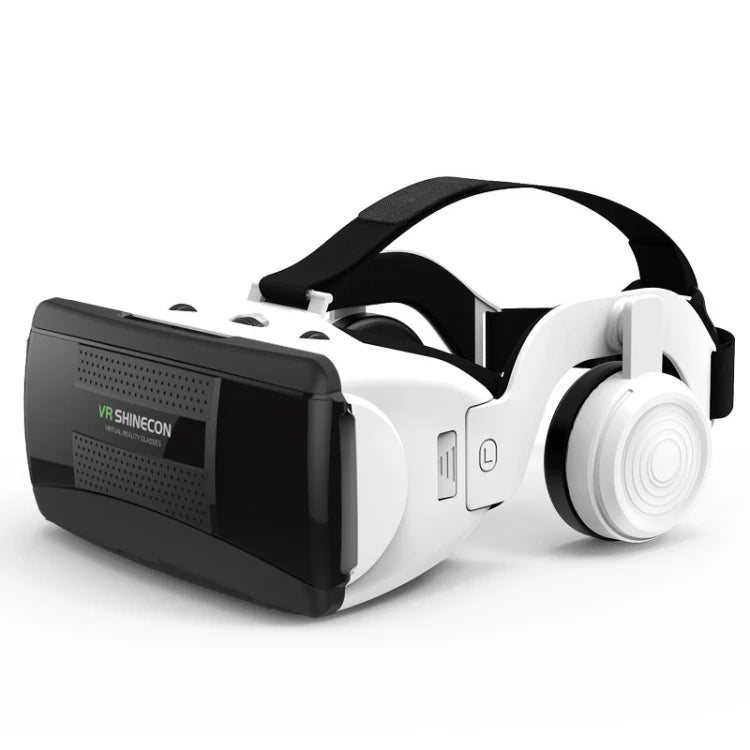 VR SHINECON G06EB Virtual Reality 3D Video Glasses Suitable for 4.7 Inch - 6.1 Inch Smartphone with HiFi Headset White Tidesmit
