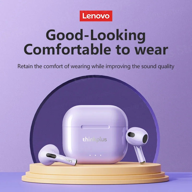 Lenovo LP40 Plus Bluetooth Earphones Wireless Headset Noise Reduction Headphones 230mAh HiFi Stereo Sports Earbuds With Mic Tidesmit