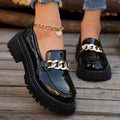 Fashionable Casual Shoes, Women's Thick Soled Shoes, Retro and Elegant French Loafers