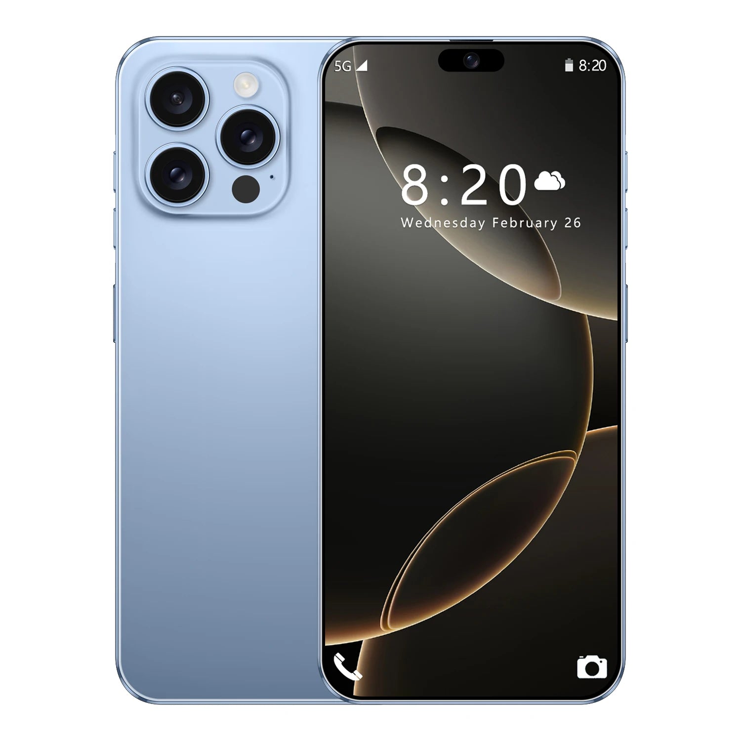 I16 Pro Max Android smartphone with 7.3 inch HD screen 16GB RAM 1TB storage and 108MP camera for high performance