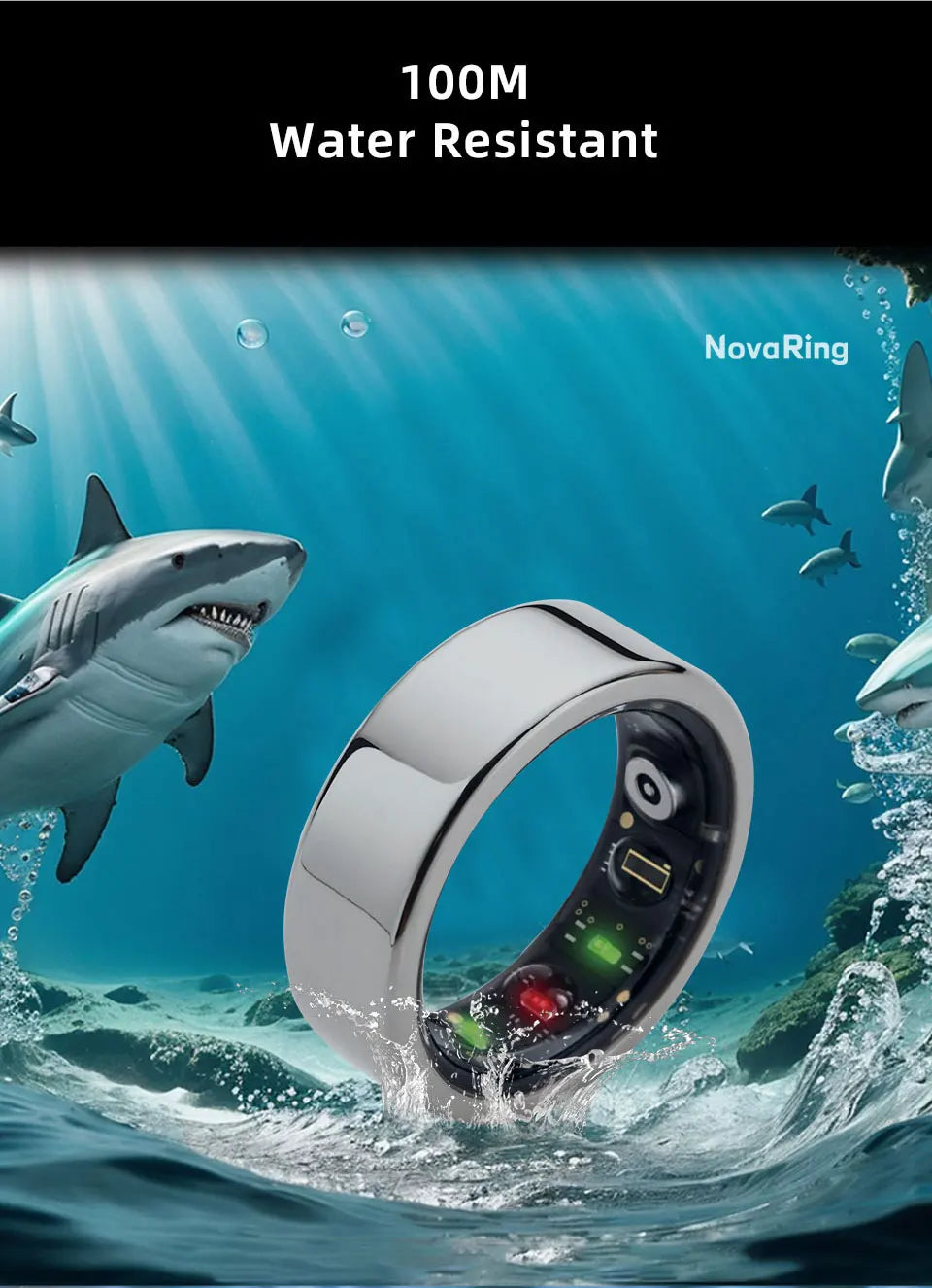 Innovative Smart Ring for Fitness Tracker Blood Oxygen Heart Rate Body Temperature Monitoring-Hottest Electronic Accessory Tidesmit