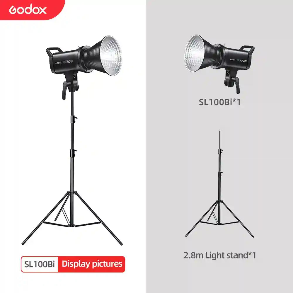 Godox SL100Bi Bi-Color LED Video Light - 100W Bowens Mount Studio Kit Kit 2 Tidesmit