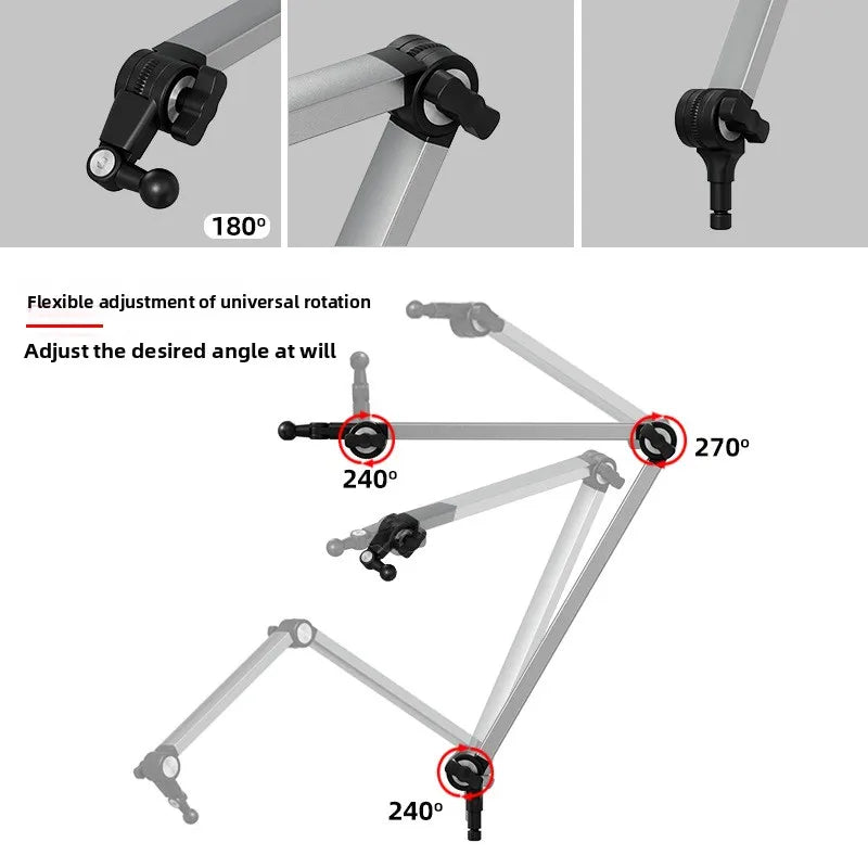 Smart Tracking Waterproof Mobile Phone Stand Aluminum Alloy Bedside Tablet Holder Rotating Desktop Shooting With Custom logo Tidesmit