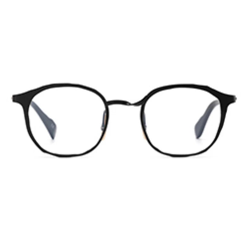 Luxury Pure Titanium Glasses Frames Minimalist Screwless Design Ultralight Eco-friendly Round Optical Eyewear with Case