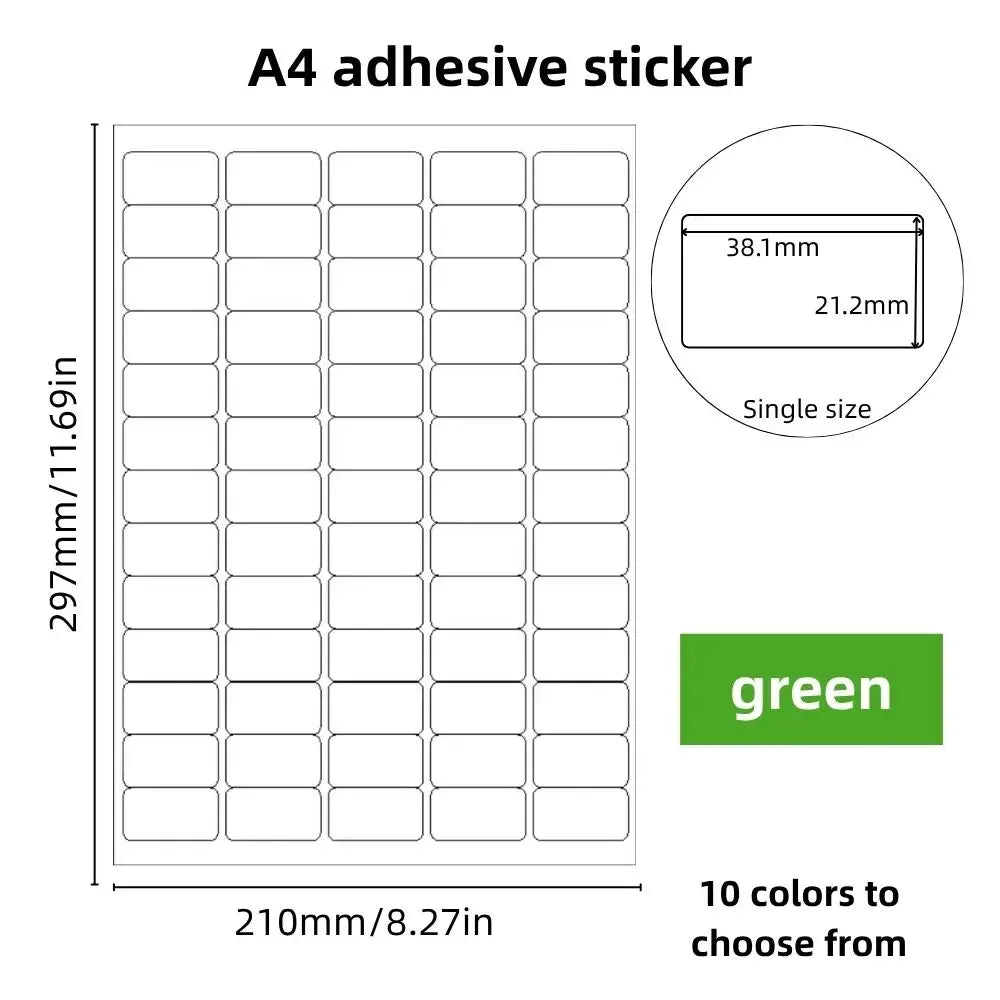 65 Grids A4 Glossy Copperplate Paper Barcode Shipping Label Sheet - Angle/Detail 5