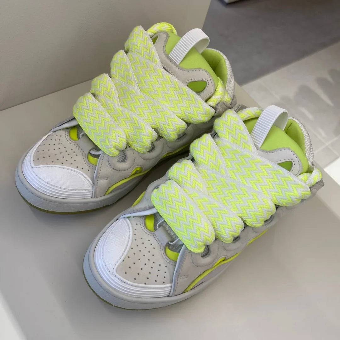 Trends Products 2026 Luxury Fashion Sneakers Color Patchwork Chunky Sole Sneakers Walking Shoes Anti-Slip Cushioning for Men