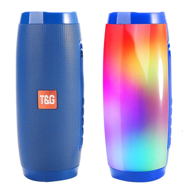 Bluetooth Speaker -Shenzhen TG157 Blue Tooth Column Box Desktop Table Speaker Waterproof Portable Outdoor Super Bass Loud Speakers With LED TG 157 Blue My Store