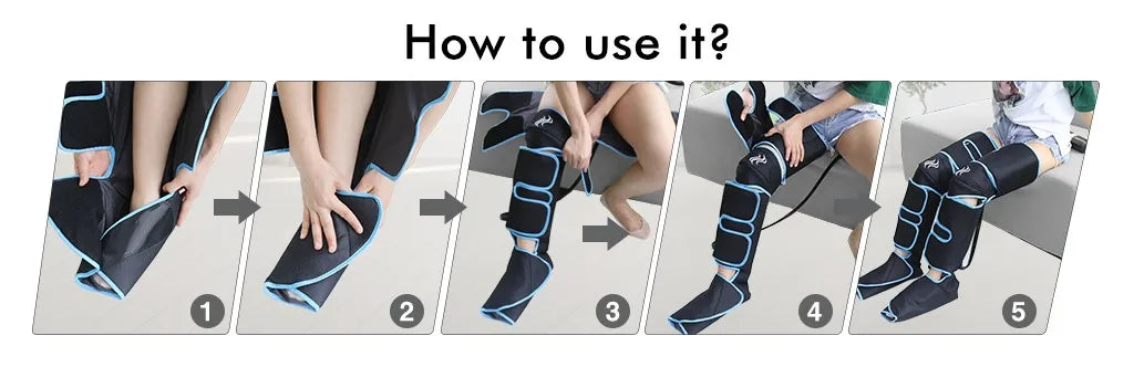 Leg Air Compression Massager with Heat Therapy for Circulation Relief Body Shaping Massage Equipment Tidesmit