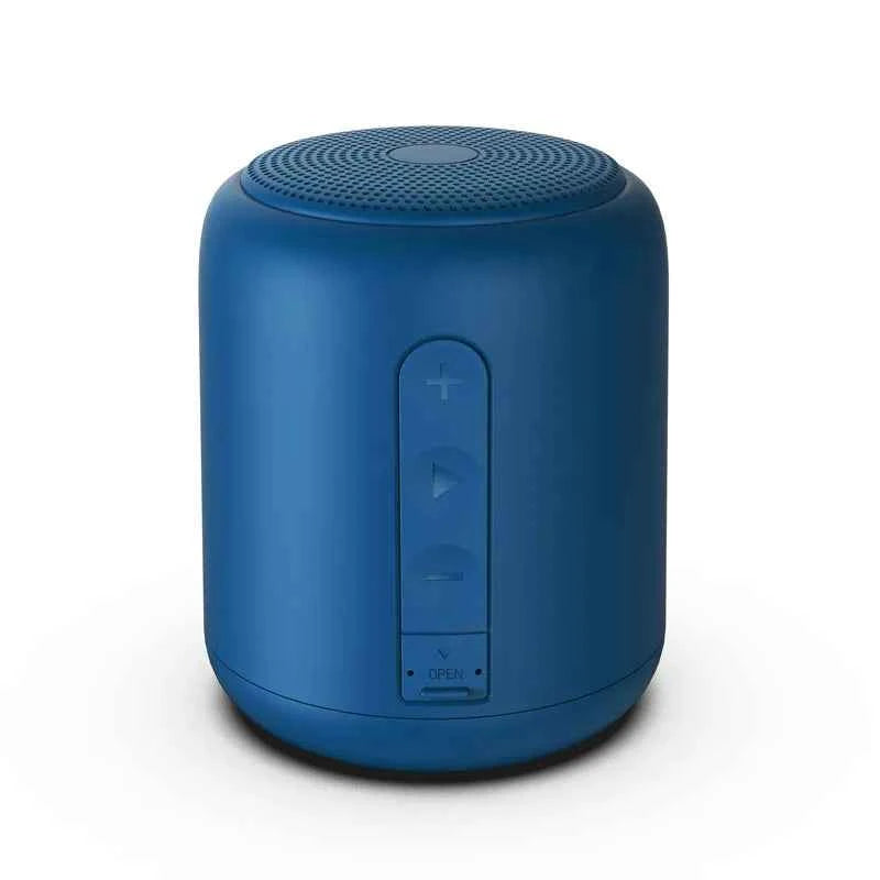 High Quality Stereo Sound Small Super Portable Wireless Speakers with Microphone Blue ABS+Silica gel My Store