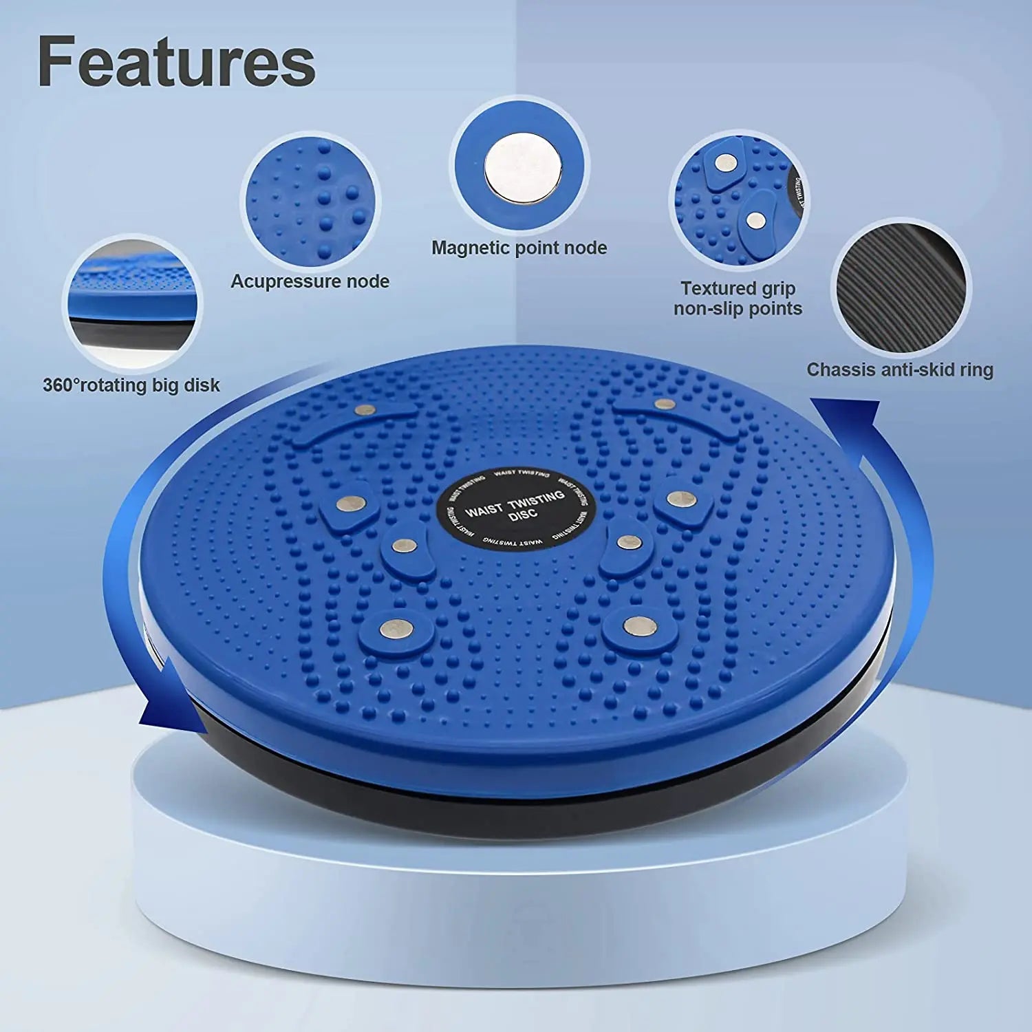 Waist Twisting Disc for Cardio Exercise and Foot Massage - Tidesmit Body Shaping Massage Equipment Tidesmit