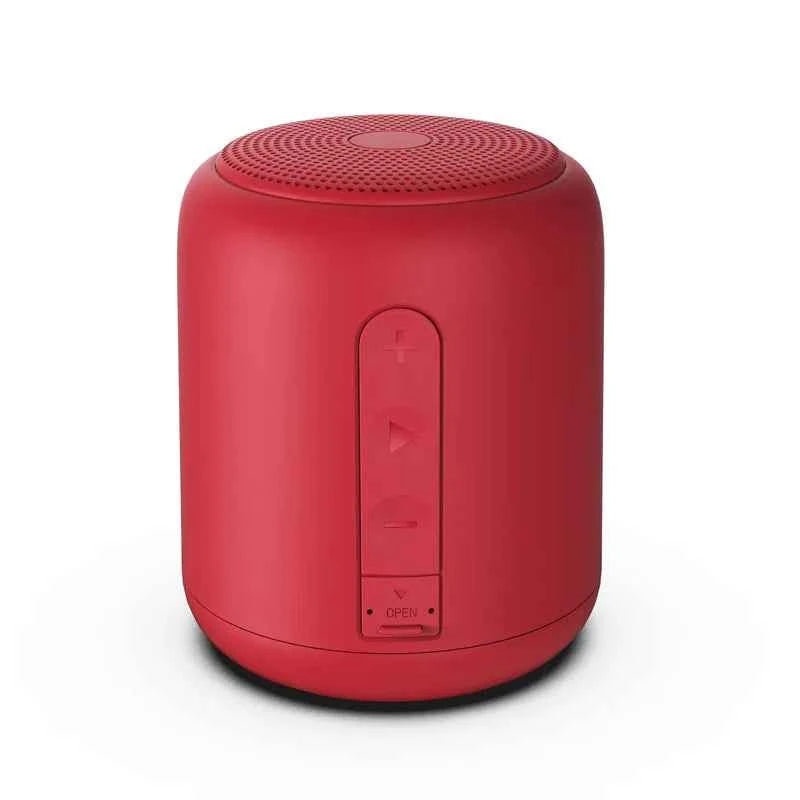 High Quality Stereo Sound Small Super Portable Wireless Speakers with Microphone Red ABS+Silica gel My Store