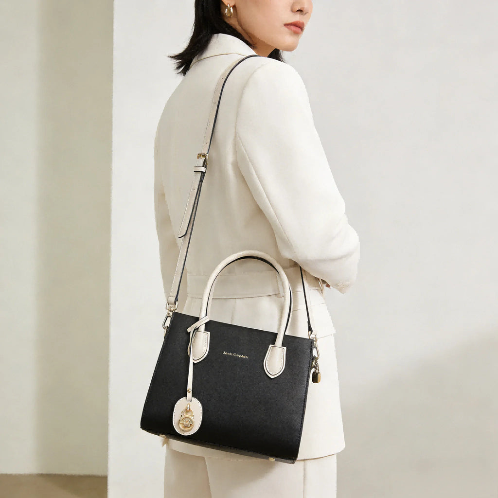 JACK CAPTAIN Trend Luxury Genuine Leather Waterproof Women's Casual Tote Solid Polyester Lining Trending Designer Shoulder Bags