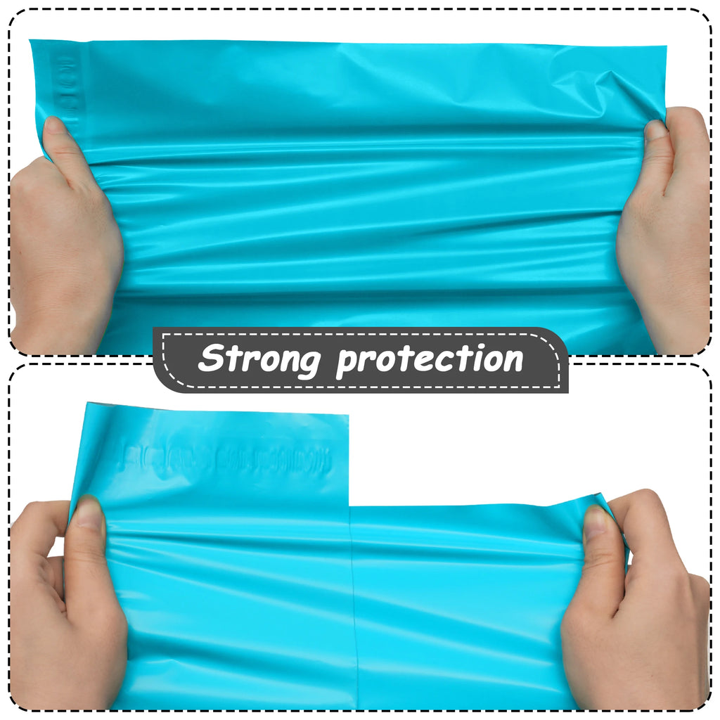 100 PCS 10x13-Inch Blue Poly Mailers Self-Adhesive Waterproof Tear-Resistant Shipping Bag Eco-Friendly 2-Day Shipping 5-Day