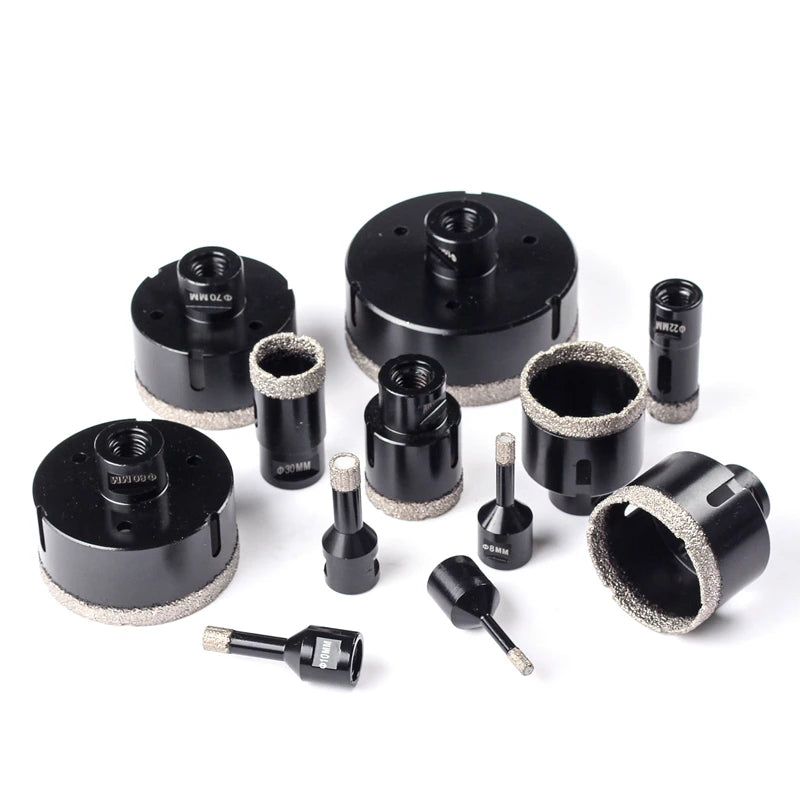 5-130mm M14 Thread Dry Vacuum Brazed Marble Masonry Hole Saw Opener Diamond Drilling Core Bit For Ceramic Tile Granite Marble