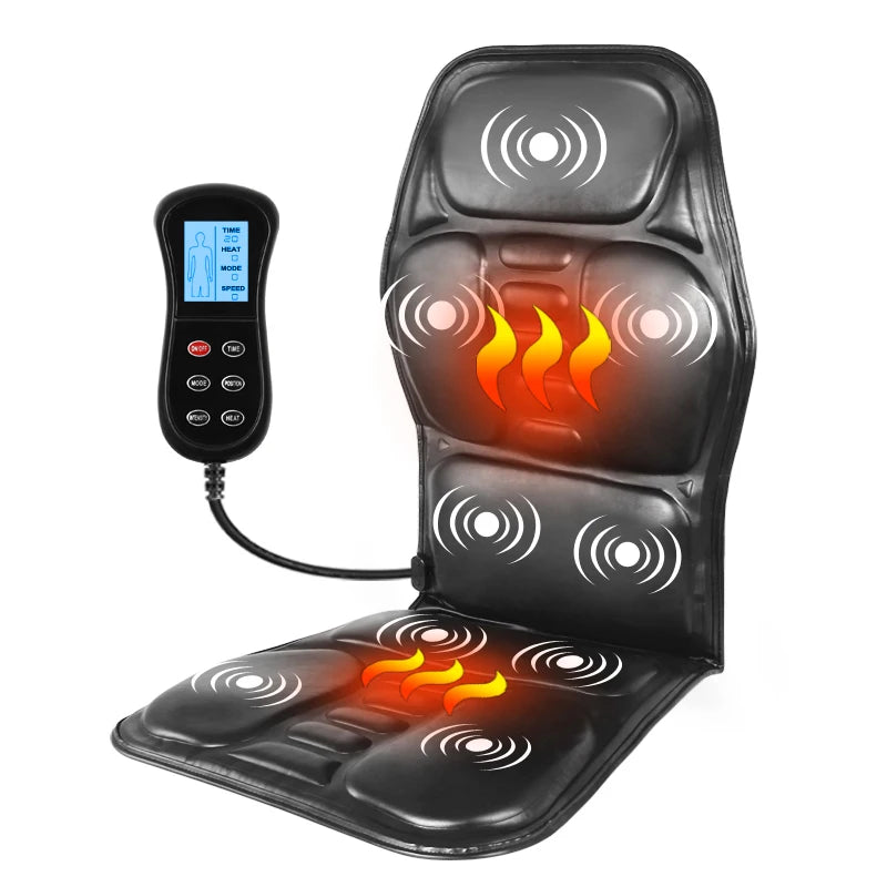 Electric Back Massager Cushion with Heat for Deep Tissue Muscle Relief Massage Cushion B Tidesmit