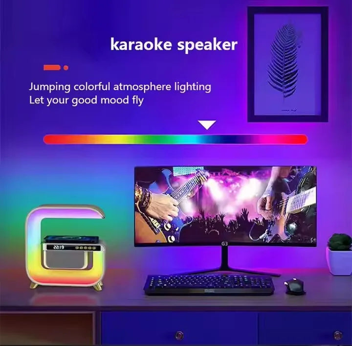 G3 Mini Wireless Charging RGB LED Night Light Alarm Clock Multifunctional Audio for Computer and Mobile Phone Use for Home Tidesmit