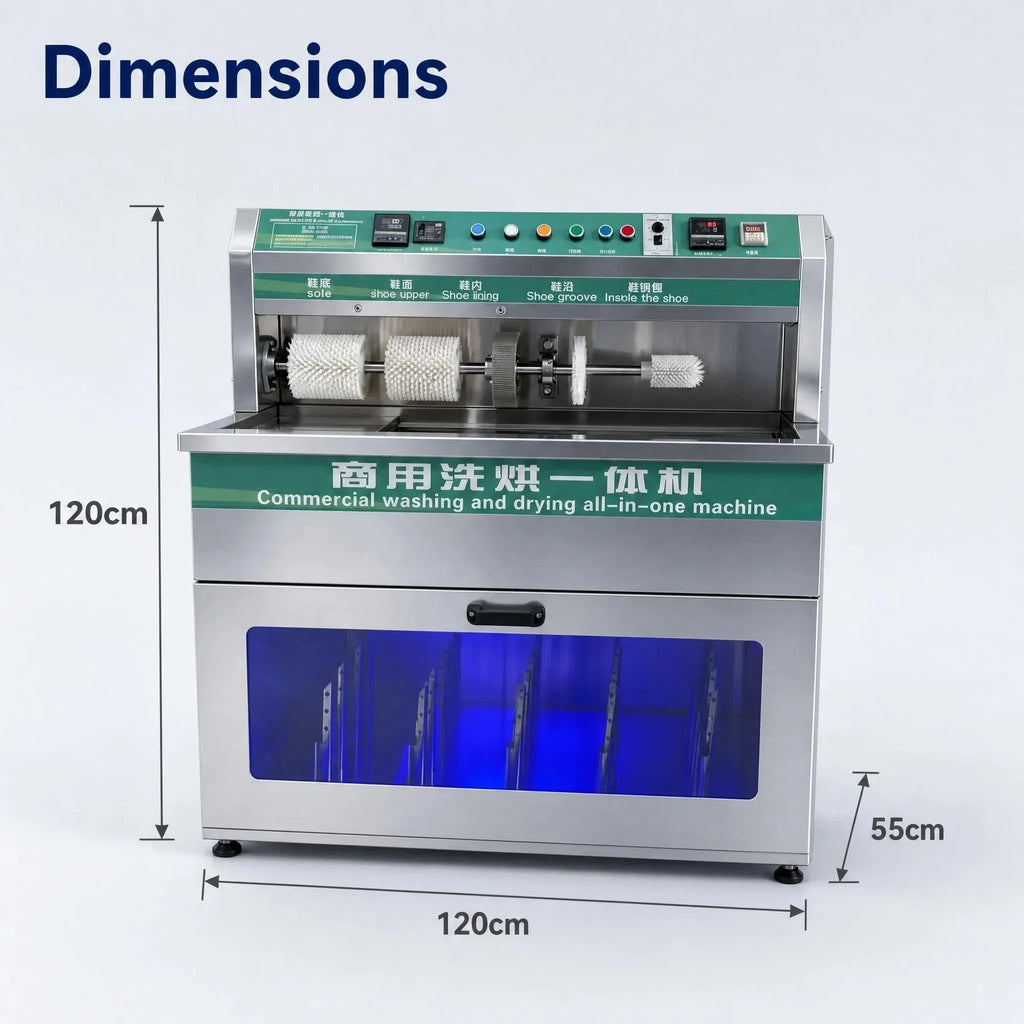 Automatic Commercial Shoe Washing Machine With Dryer Stainless Steel