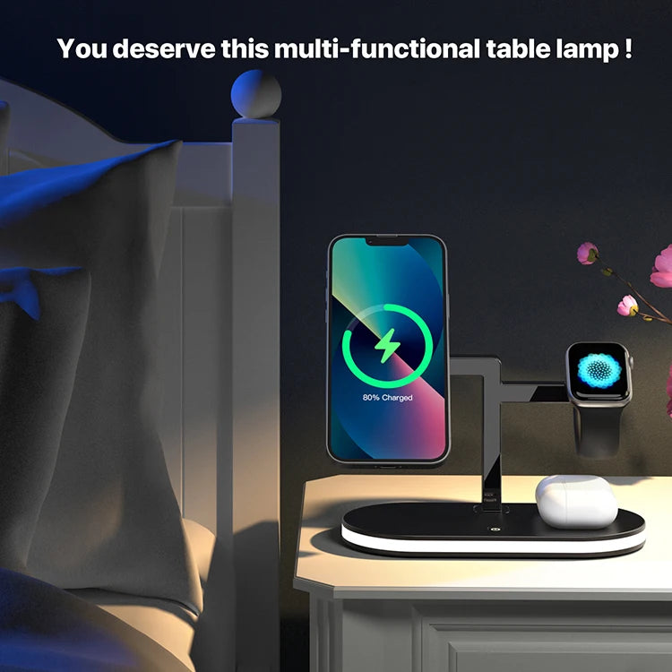 Power bank charger-Nouveauts 2025 Les Plus Vendus Travel New Gifts Support Incarcare Telefon Station Charge 3 En 1automatique 15W With Night Light Tidesmit