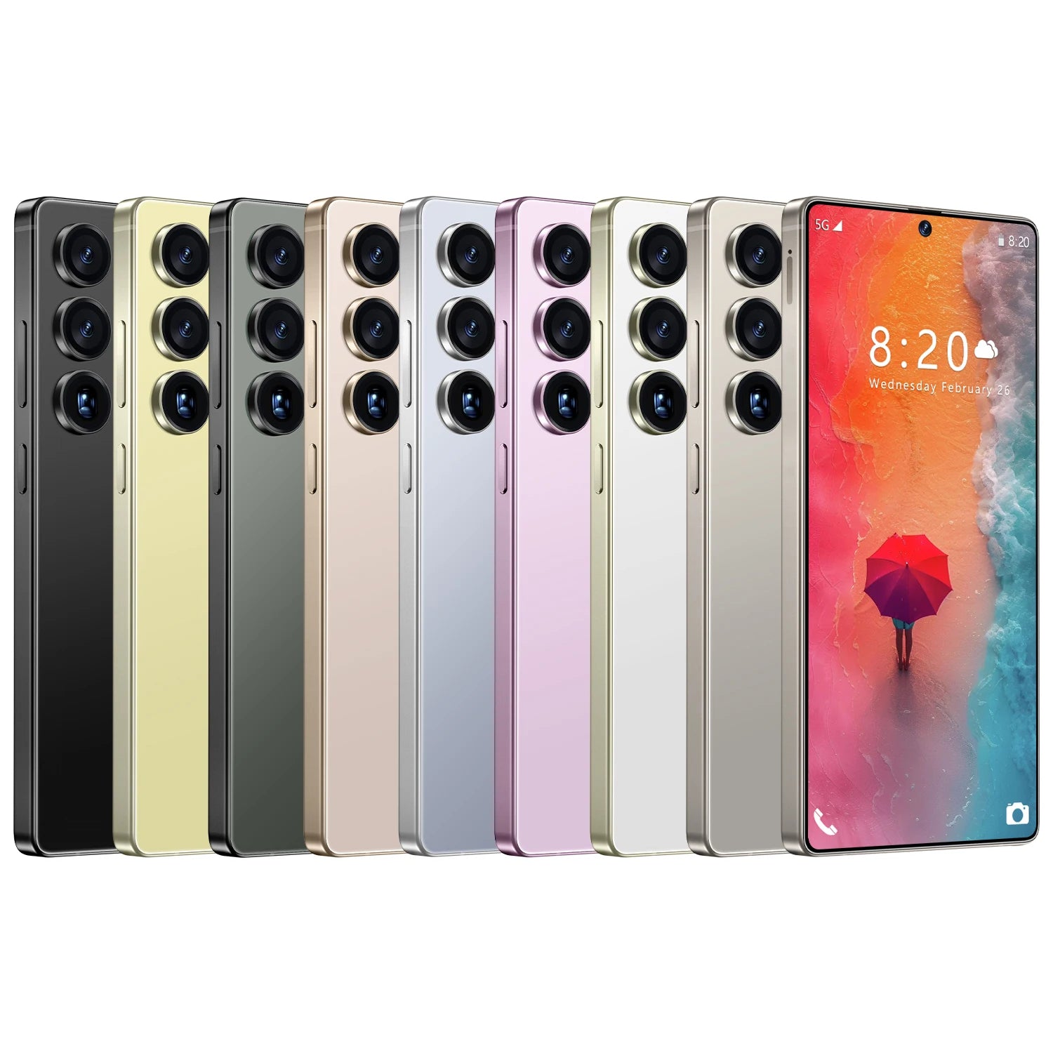 Tidesmit S25 Ultra 7.3-inch 5G smartphone with 16GB RAM, 1TB storage, and 108MP camera in sleek modern design