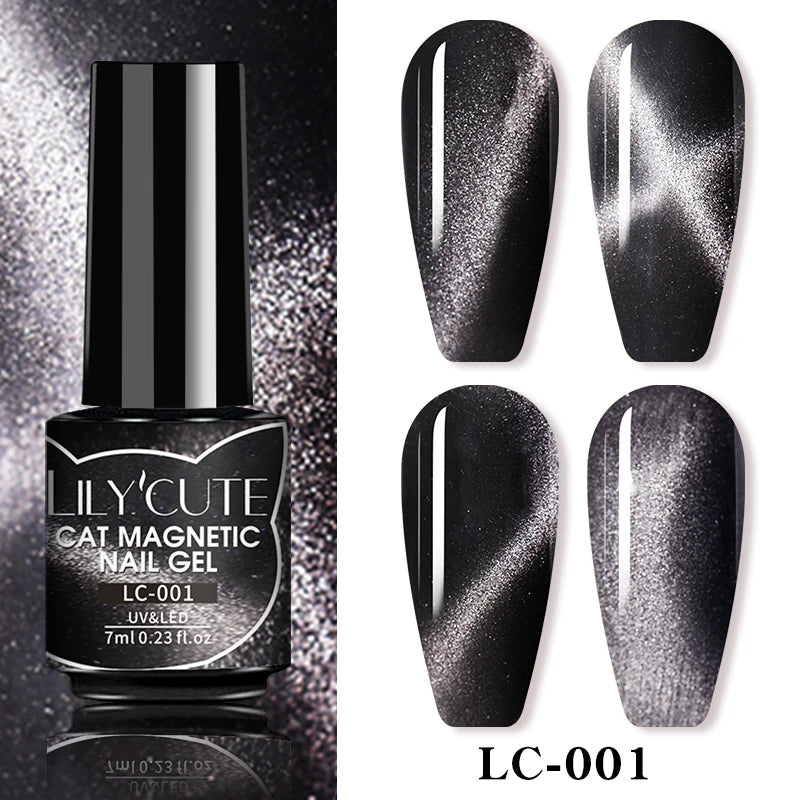 Magnetic Cat Eye Gel Nail Polish – Reflective UV Soak Off Kit Permanent Makeup Machines LC-001 Tidesmit