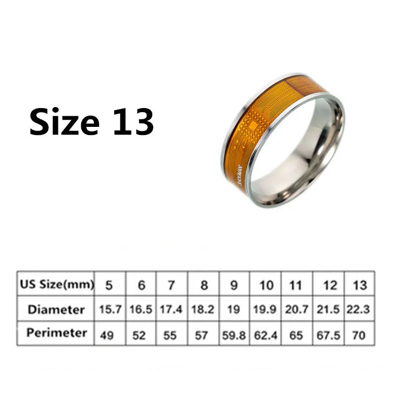 Multifunctional Unisex Stainless Steel NFC Smart Chip Ring Intelligent Ring Couple Finger Digital Rings Jewelry Accessories 13 Tidesmit