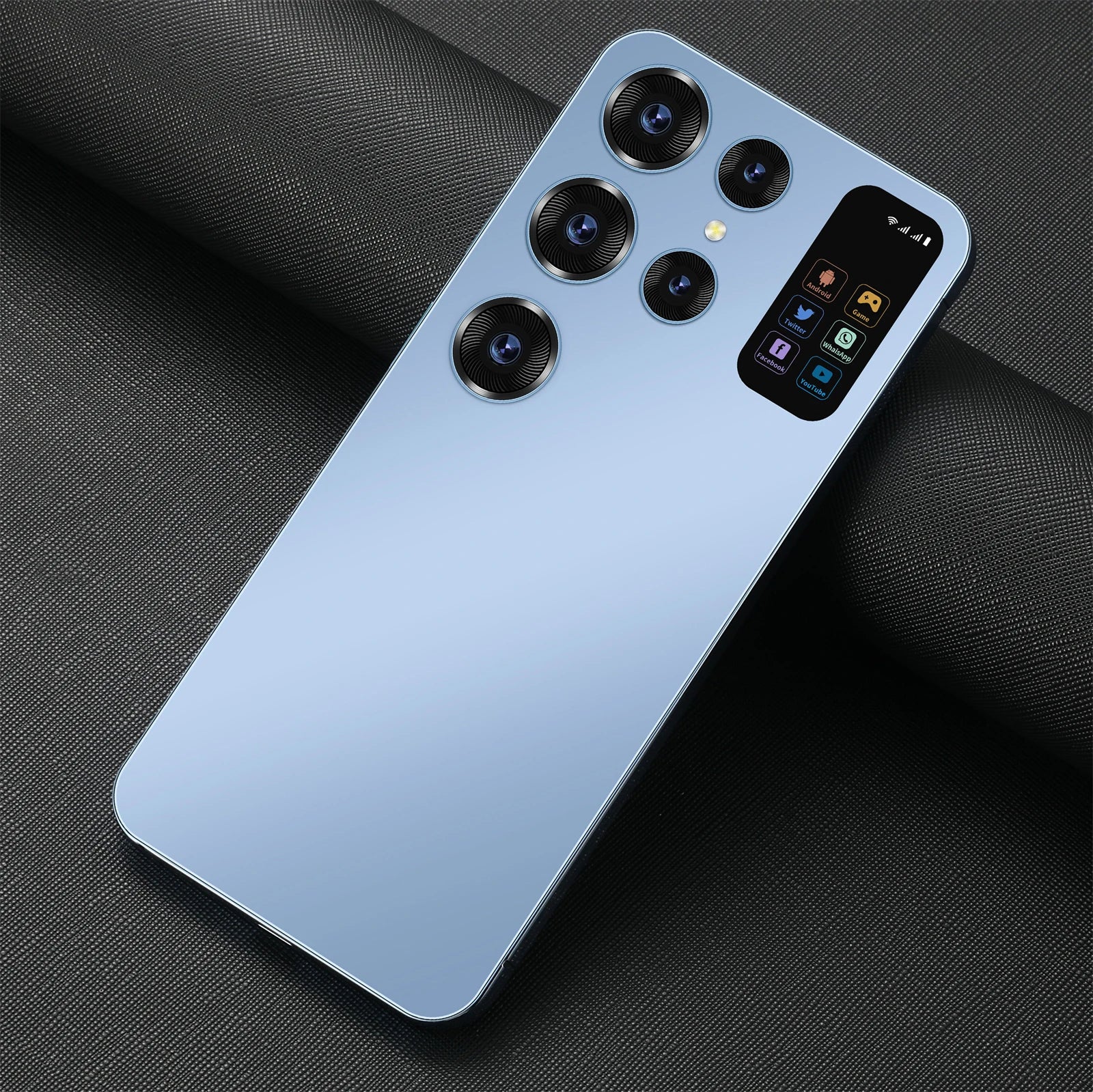 Unlocked Ultra 5G S24+ Android smartphone with decacore CPU, 65W fast charging, and high-res HD screen display